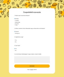 Témaelrendezés Funkció A Következőhöz: Team Lunch Poll