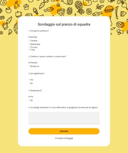 Team Lunch Poll Modello CSS