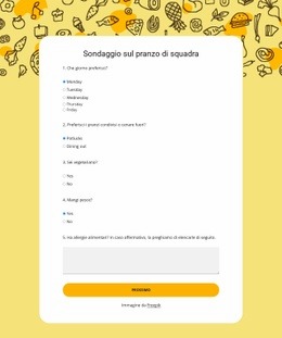 Team Lunch Poll - Modello HTML5 Gratuito