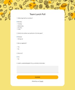 Team Lunch Poll CSS-Sjabloon