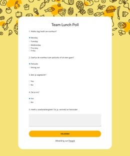 Team Lunch Poll - Website-Ontwerp