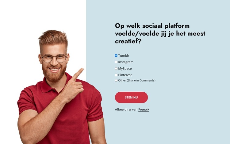 Creative minds poll Website sjabloon