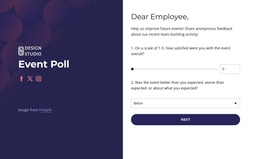 Page Builder For Team Building Feedback Survey