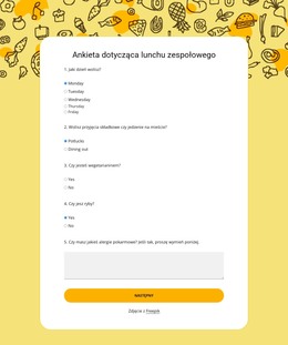 Team Lunch Poll - Kod Szablonu HTML