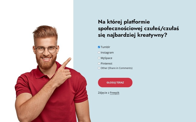 Creative minds poll Szablon HTML