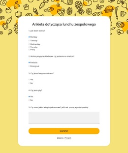 Funkcjonalność Układu Motywu Dla Team Lunch Poll