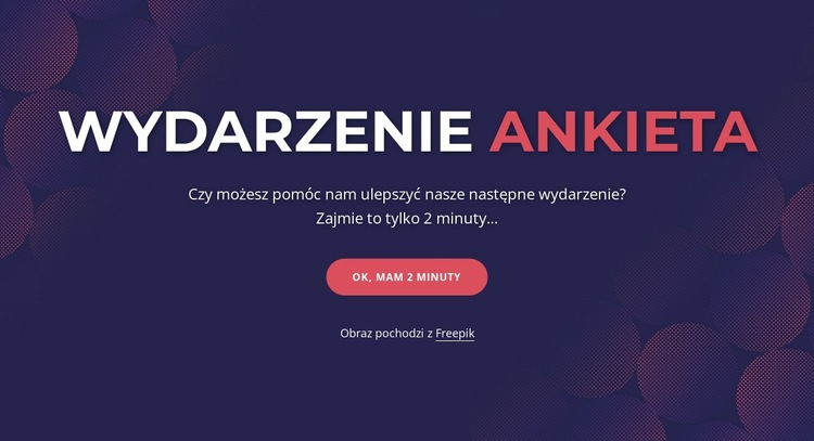 Event poll Szablon witryny sieci Web