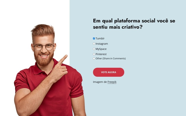 Creative minds poll Modelo HTML