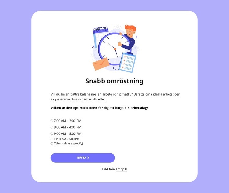 Quick poll HTML-mall