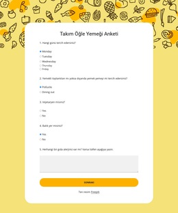 Team Lunch Poll Için Tema Düzeni Işlevi