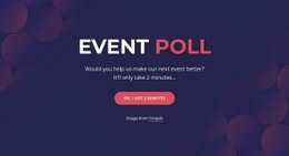 Ready To Use Web Page Design For Event Poll