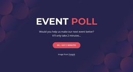 Event Poll - Free Download Homepage Design