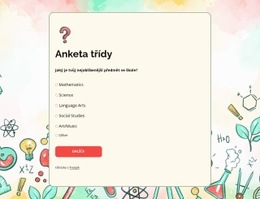 Anketa Třídy – Vstupní Stránka HTML