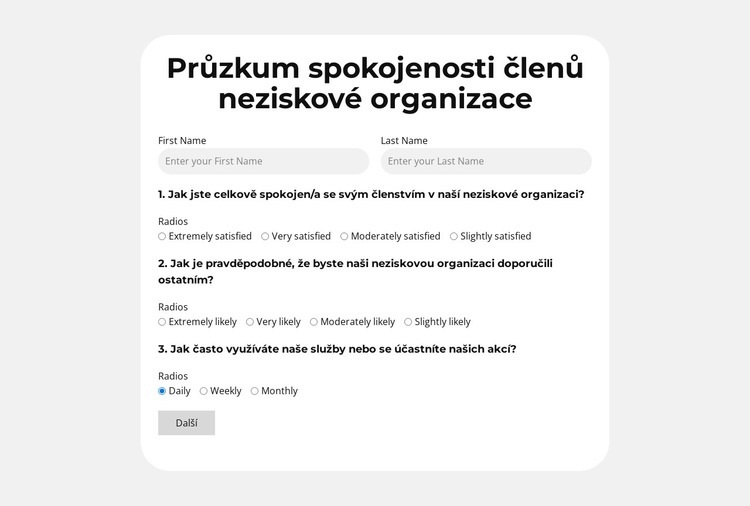 Sbírejte. Analyzujte. Zlepšujte. Šablona webové stránky