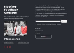 Meeting Feedback Survey – Vorlage Für Webentwicklung