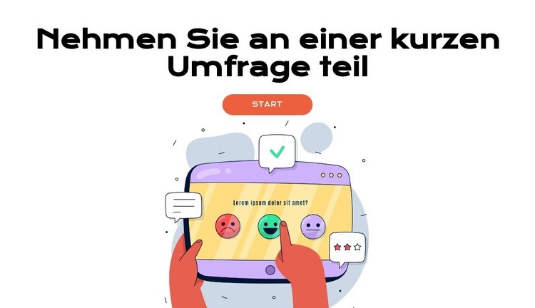 Umfragedaten, die wichtig sind Website design
