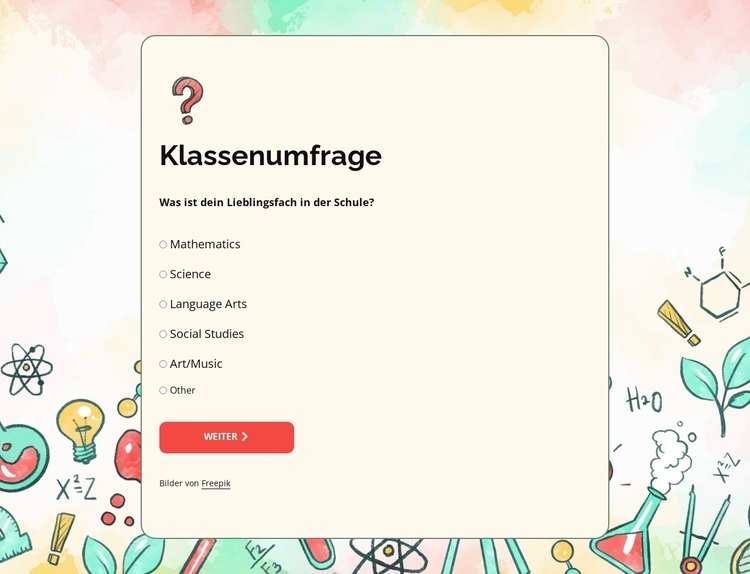 Klassenumfrage WordPress-Theme