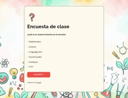 Plantilla HTML5 Encuesta De Clase Para Cualquier Dispositivo
