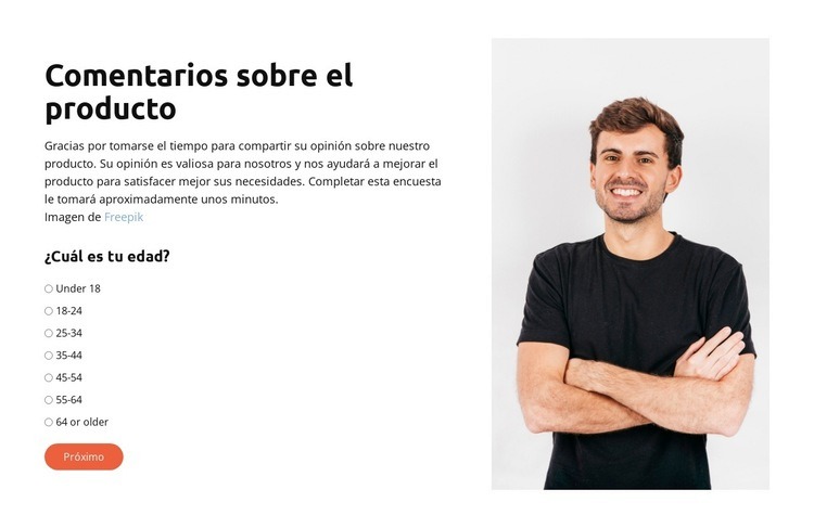 Descubra información con encuestas Plantilla de una página