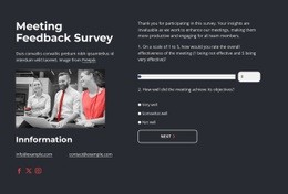 Multipurpose Html Code For Meeting Feedback Survey