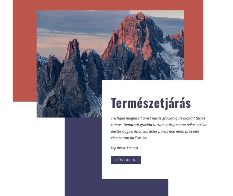 Utazás a természetbe Sablon