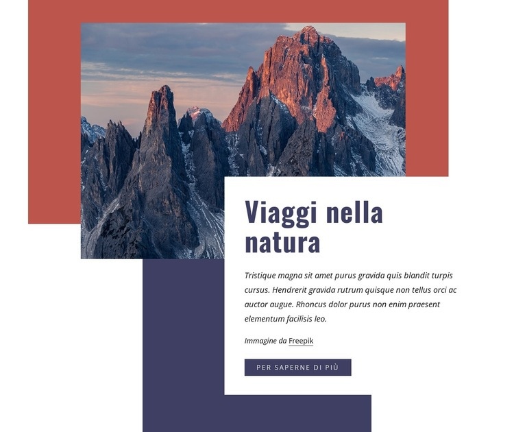 Viaggio nella natura Progettazione di siti web