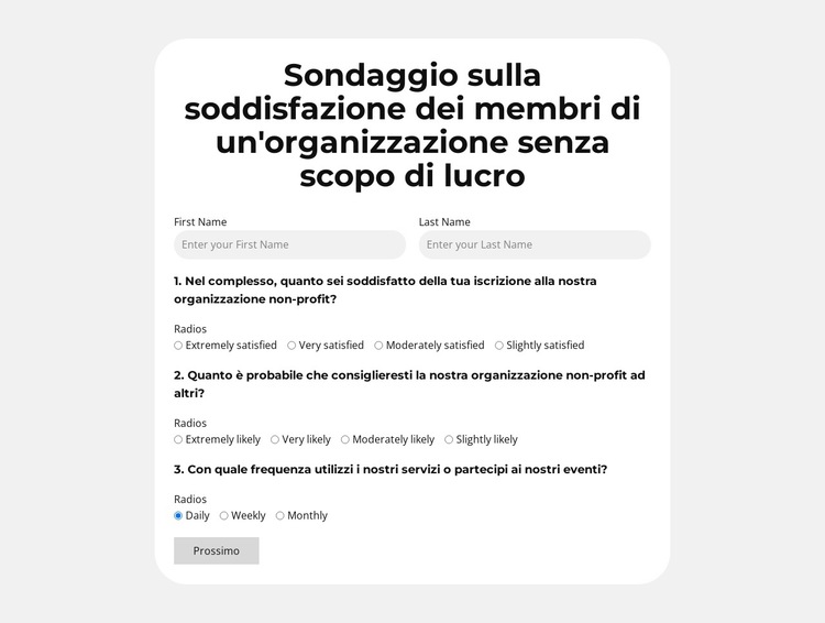 Raccogli. Analizza. Migliora. Modello di sito Web