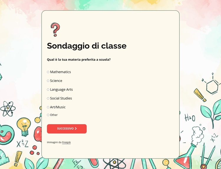 Sondaggio di classe Tema WordPress