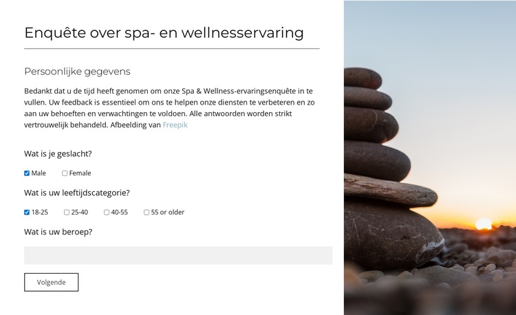 Zet feedback om in actie Website sjabloon