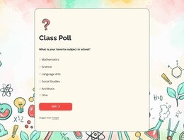 Class Poll - One Page Template