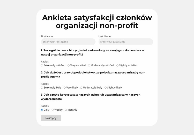 Zbieraj. Analizuj. Udoskonalaj. Projekt strony internetowej