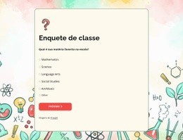Enquete De Classe - Modelos De Sites