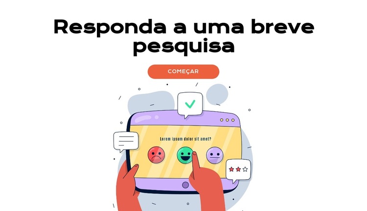 Dados de pesquisa que importam Modelo de site