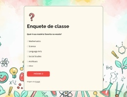 Enquete De Classe - Página Inicial De Arrastar E Soltar