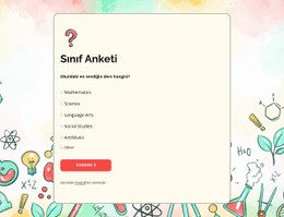 Sınıf Anketi CSS Şablonu