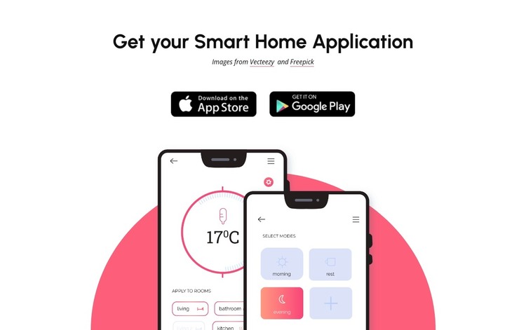Get smart home application HTML Template