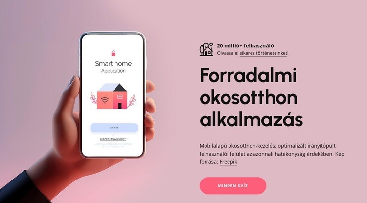 Az okosotthon forradalma Weboldal sablon