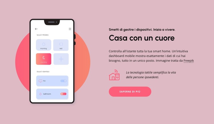 Casa con cuore Modello HTML