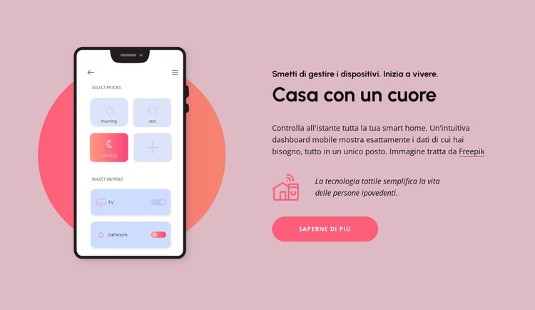 Casa con cuore Modello di sito Web