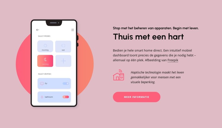 Thuis met hart CSS-sjabloon
