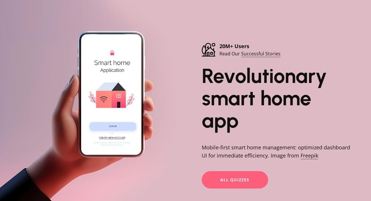 The smart home revolution One Page Template