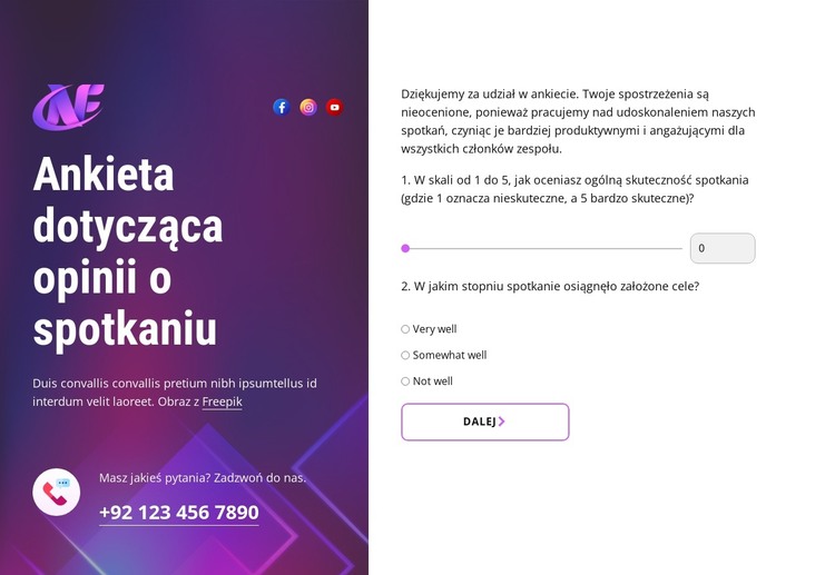 Lepsze spotkania przed nami Szablon HTML