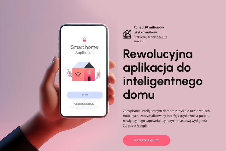 Rewolucja inteligentnego domu Szablon witryny sieci Web