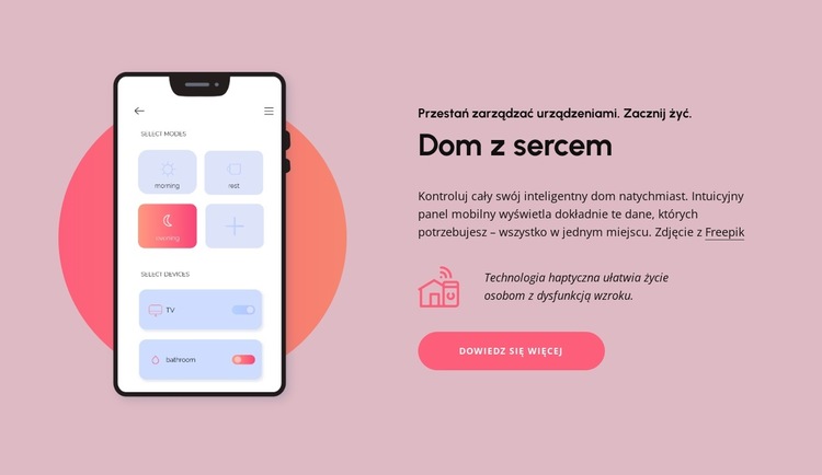 Dom z sercem Szablon witryny sieci Web