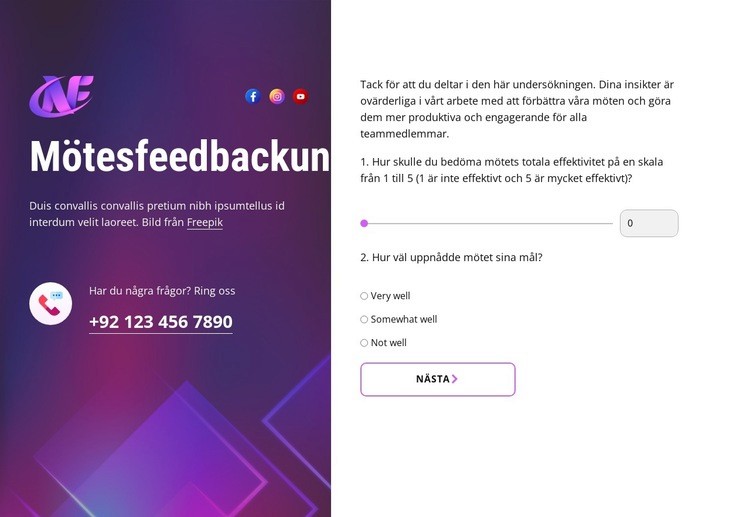 Bättre möten framöver HTML-mall