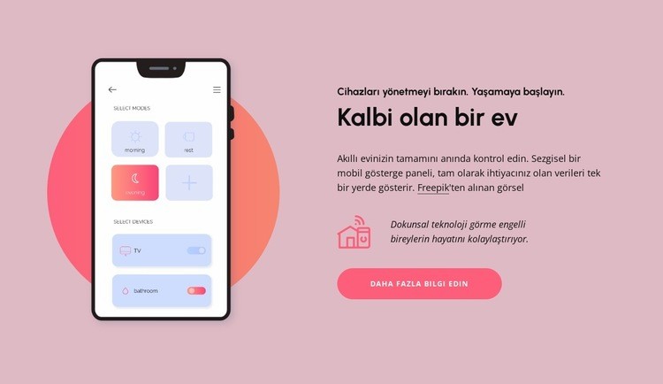 Kalbi olan ev Şablon