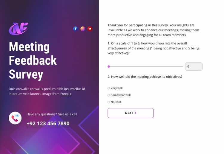 Better meetings ahead Website Design