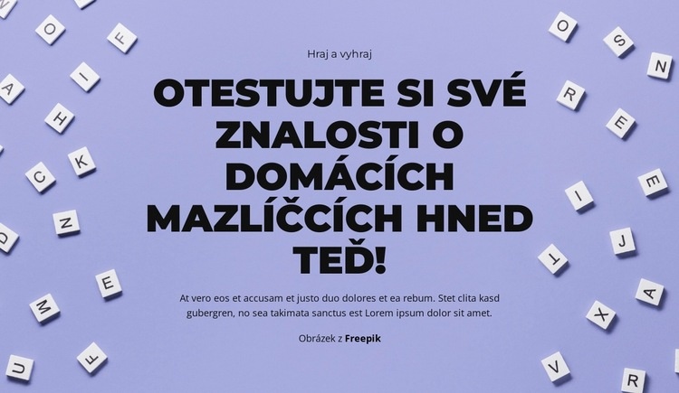 Připravte se, pozor, hádejte Šablona HTML