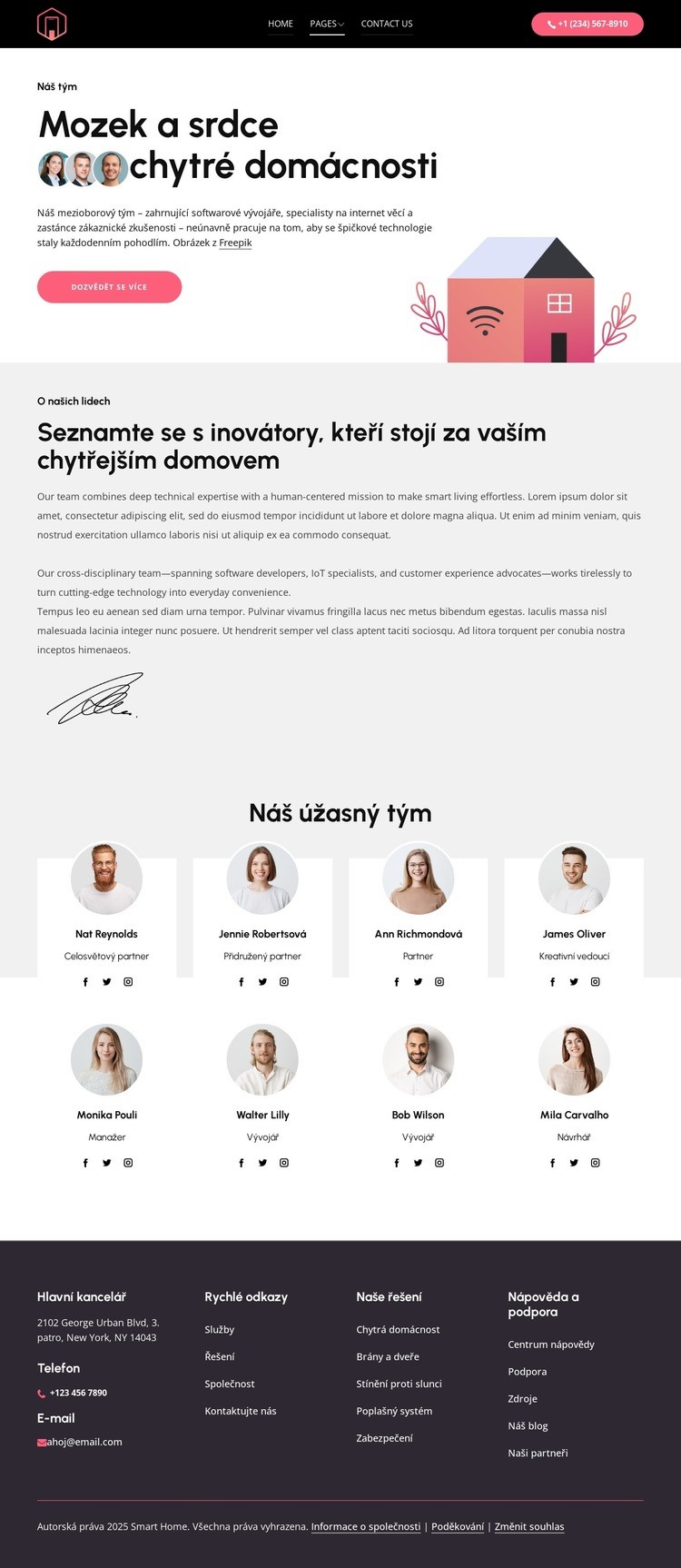 Srdce chytré domácnosti Šablona