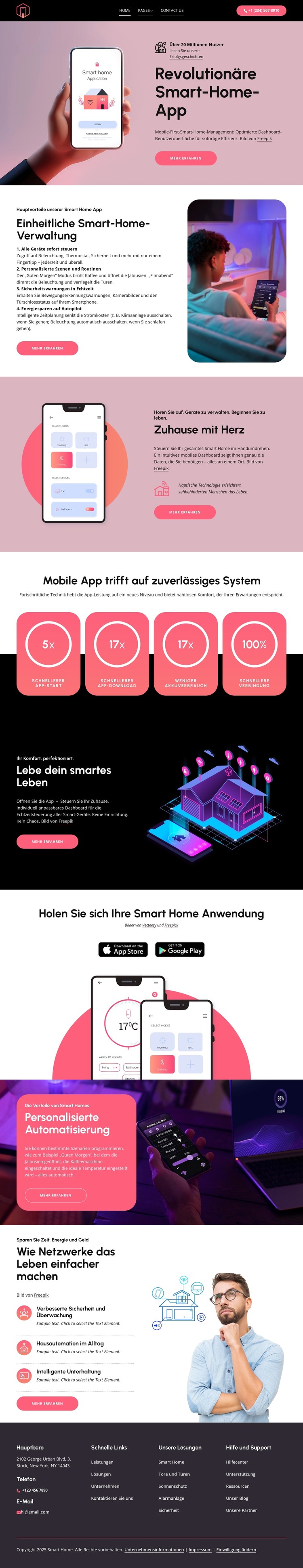 Revolutionäre Smart-Home-App CSS-Vorlage